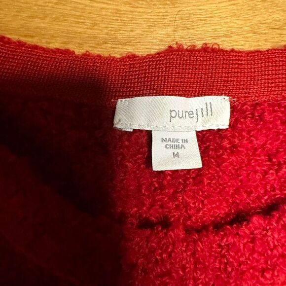 J. Jill wool blend sweater medium red - Picture 3 of 9